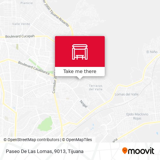 Paseo De Las Lomas, 9013 map