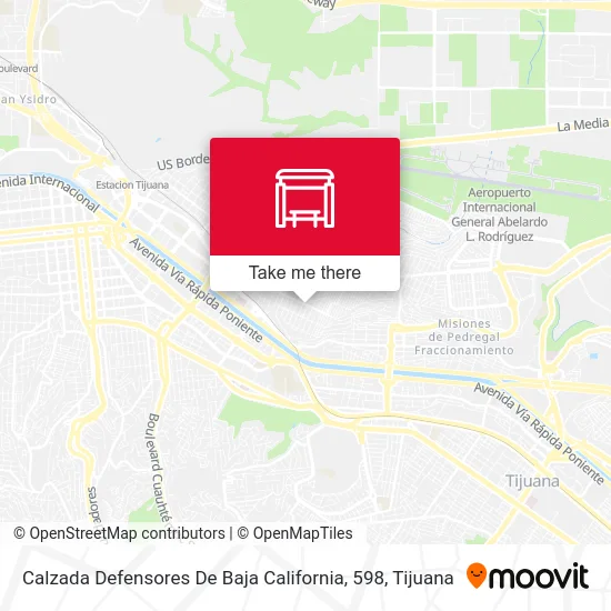 Calzada Defensores De Baja California, 598 map