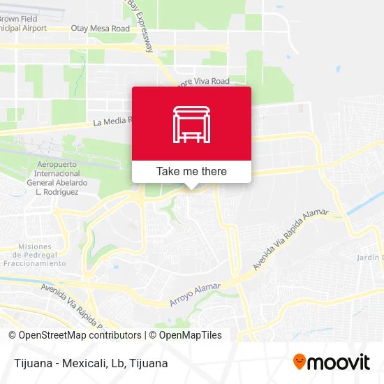 Mapa de Tijuana - Mexicali, Lb
