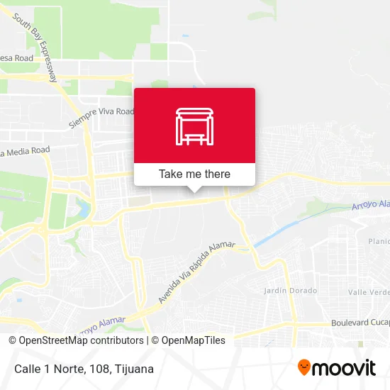Mapa de Calle 1 Norte, 108