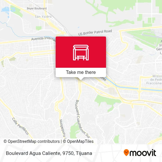 Boulevard Agua Caliente, 9750 map