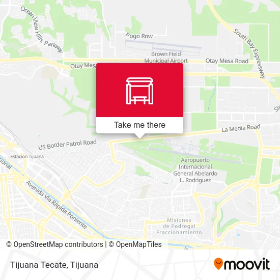 Tijuana Tecate map