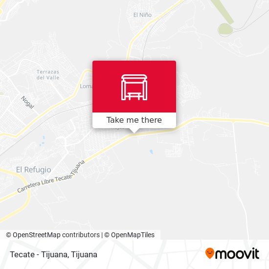 Tecate - Tijuana map