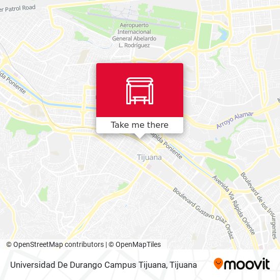 Universidad De Durango Campus Tijuana map