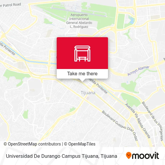 Universidad De Durango Campus Tijuana map