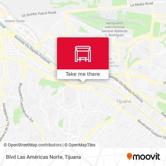 Blvd Las Américas Norte map