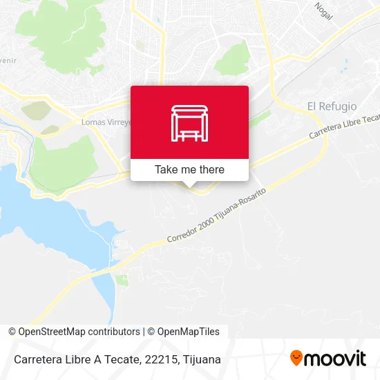 Mapa de Carretera Libre A Tecate, 22215
