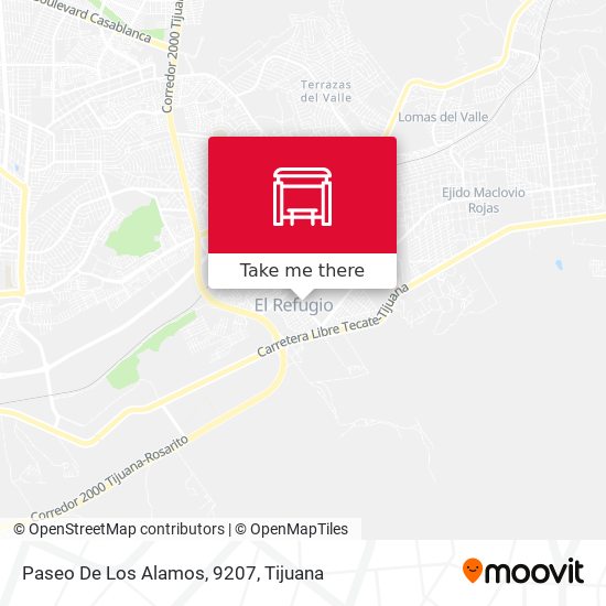 Paseo De Los Alamos, 9207 map
