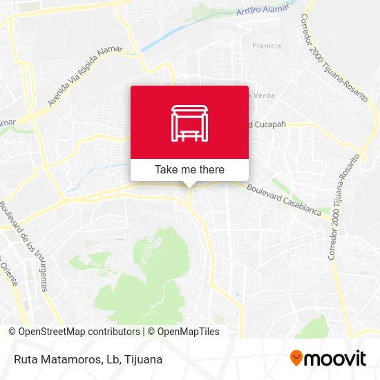 Ruta Matamoros, Lb map