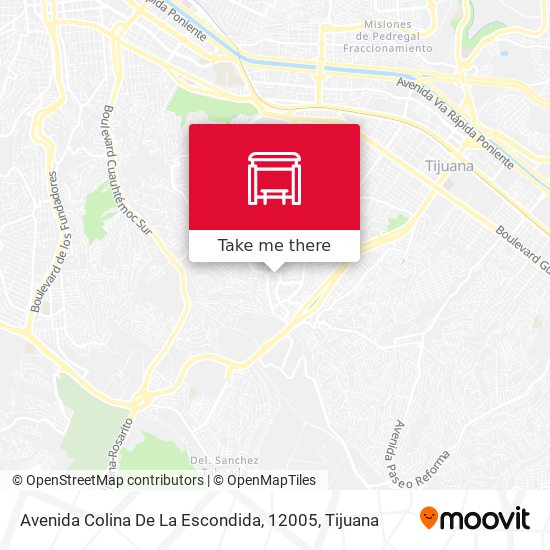 Avenida Colina De La Escondida, 12005 map