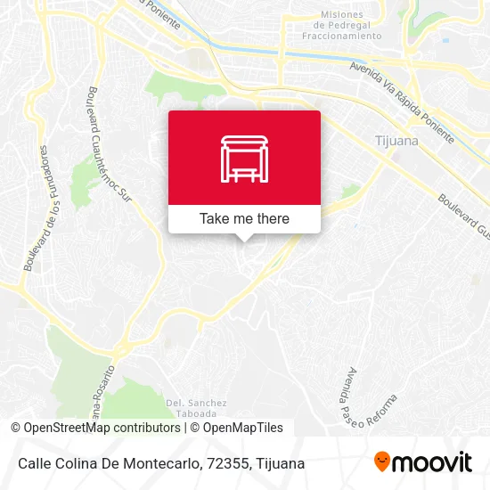 Mapa de Calle Colina De Montecarlo, 72355