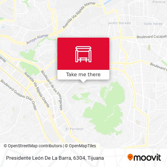 Mapa de Presidente León De La Barra, 6304