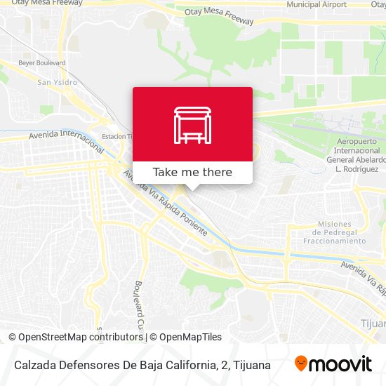 Calzada Defensores De Baja California, 2 map