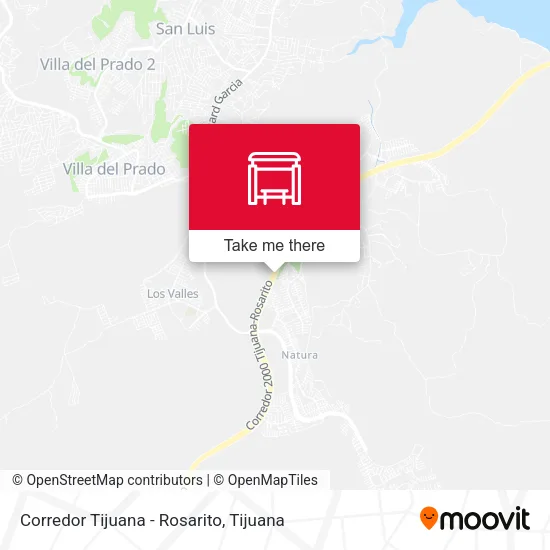 Corredor Tijuana - Rosarito map