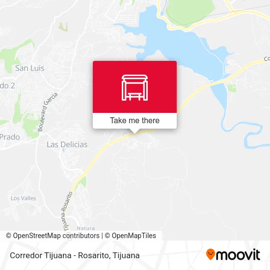 Corredor Tijuana - Rosarito map