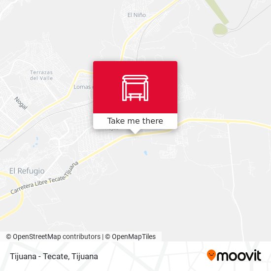 Tijuana - Tecate map