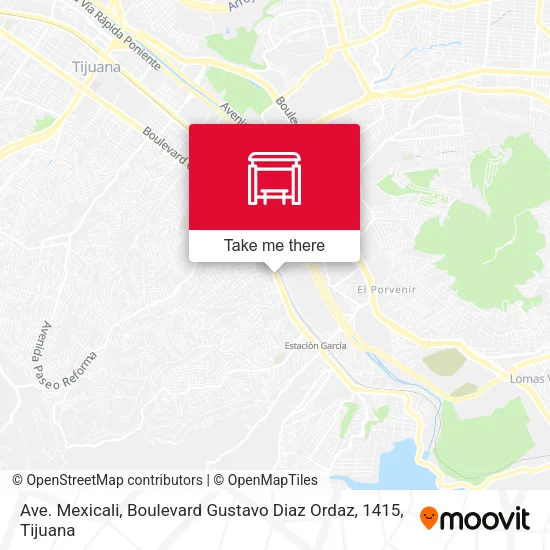 Mapa de Ave. Mexicali, Boulevard Gustavo Diaz Ordaz, 1415