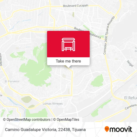 Camino Guadalupe Victoria, 22438 map