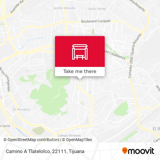 Camino A Tlatelolco, 22111 map