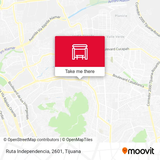Ruta Independencia, 2601 map