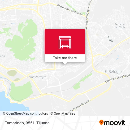 Tamarindo, 9551 map