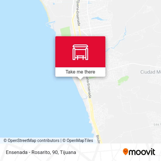 Mapa de Ensenada - Rosarito, 90