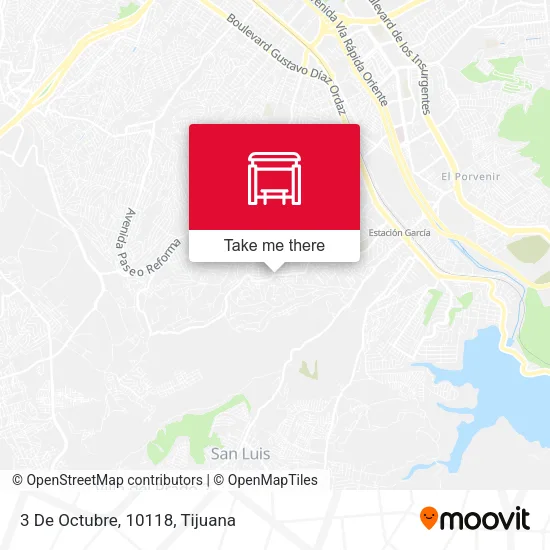 3 De Octubre, 10118 map