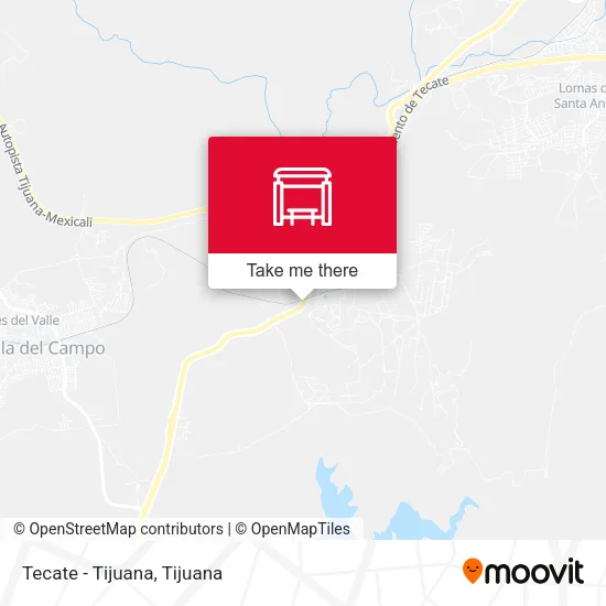 Mapa de Tecate - Tijuana