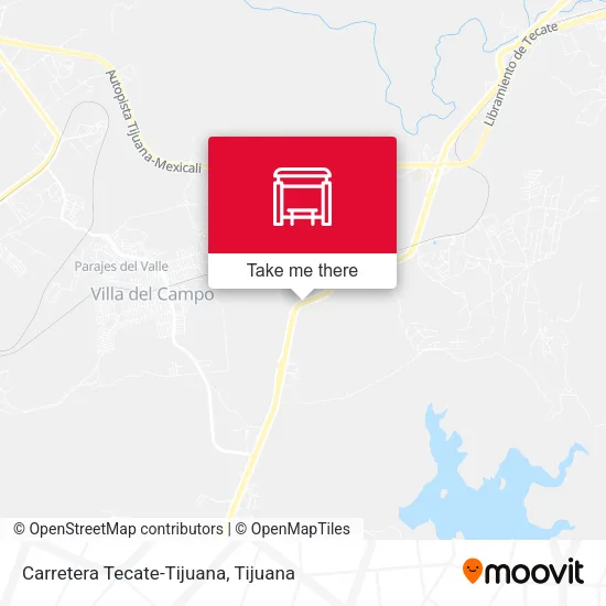 Carretera Tecate-Tijuana map