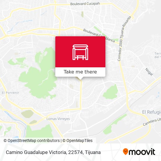 Camino Guadalupe Victoria, 22574 map