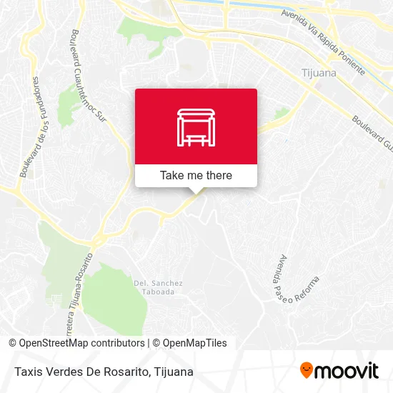 Taxis Verdes De Rosarito map