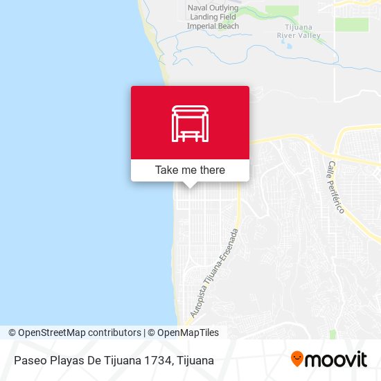 Mapa de Paseo Playas De Tijuana 1734