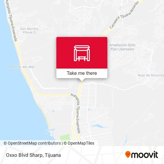 Mapa de Oxxo Blvd Sharp