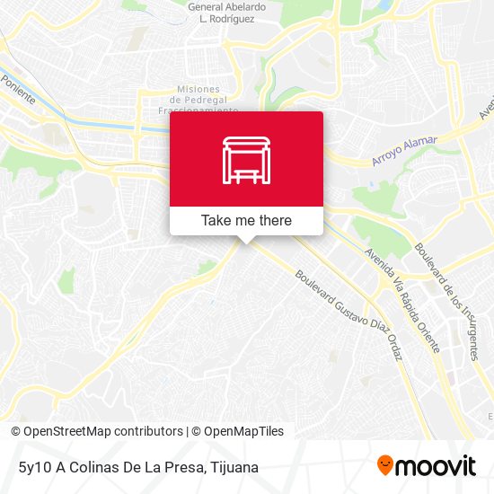 5y10 A Colinas De La Presa map