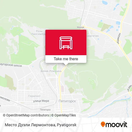 Место Дуэли Лермонтова map