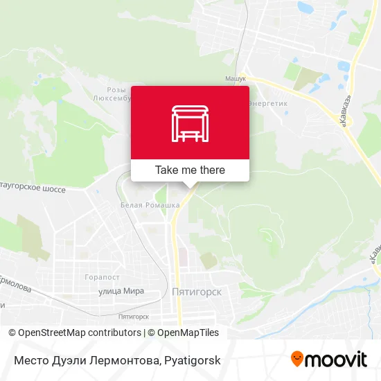 Место Дуэли Лермонтова map