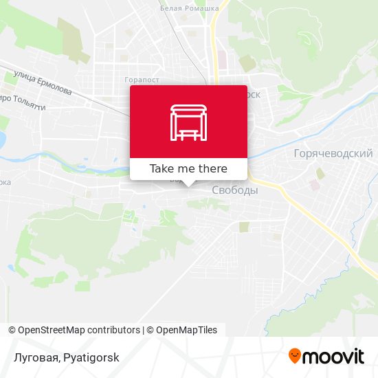 Луговая map