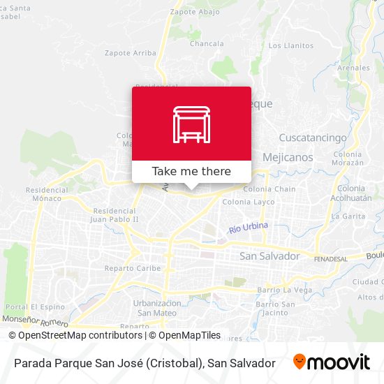 Parada Parque San José (Cristobal) map