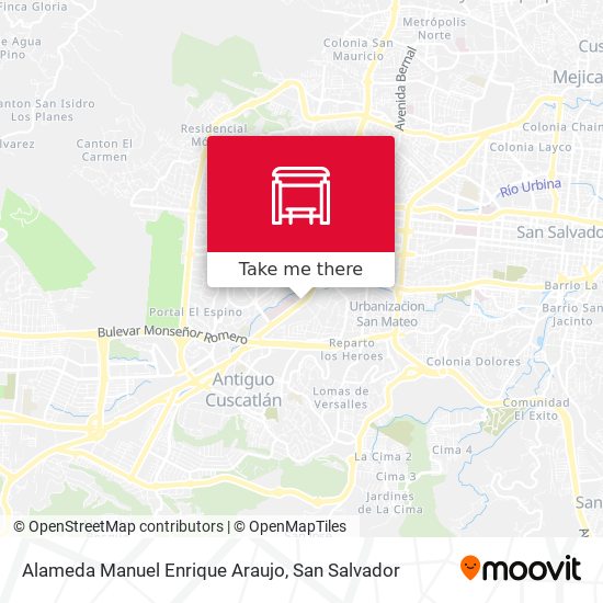 Alameda Manuel Enrique Araujo map