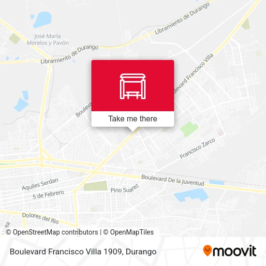 Mapa de Boulevard Francisco Villa 1909
