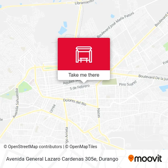Mapa de Avenida General Lazaro Cardenas 305e