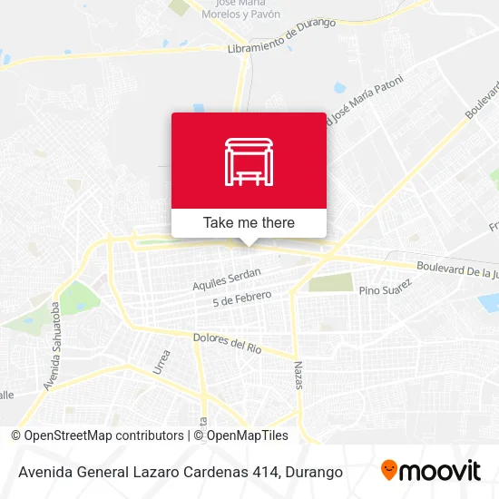 Mapa de Avenida General Lazaro Cardenas 414