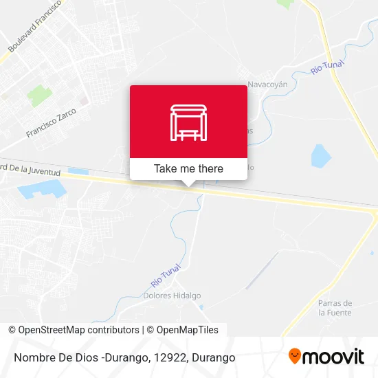Mapa de Nombre De Dios -Durango, 12922