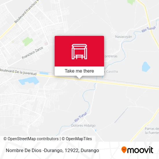 Mapa de Nombre De Dios -Durango, 12922