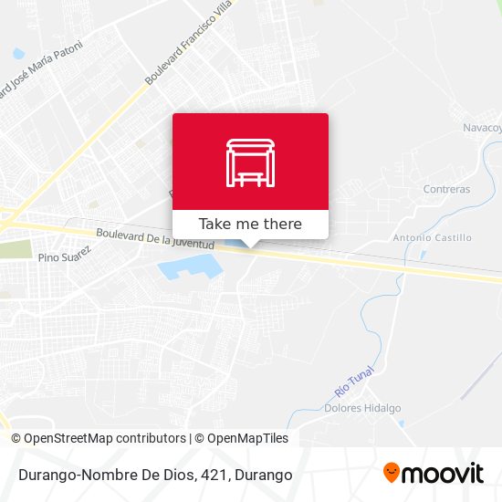 Mapa de Durango-Nombre De Dios, 421