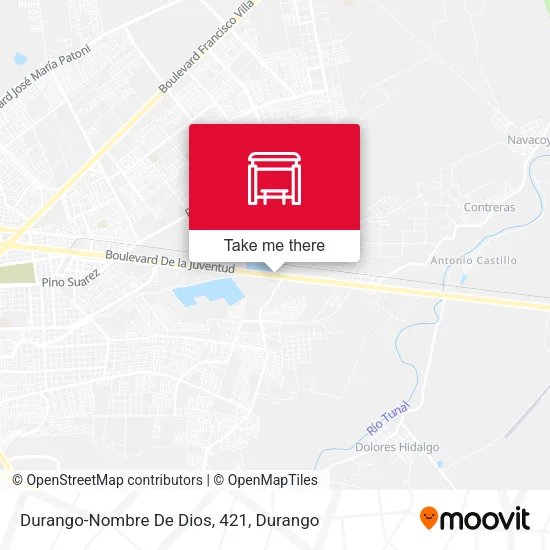 Mapa de Durango-Nombre De Dios, 421