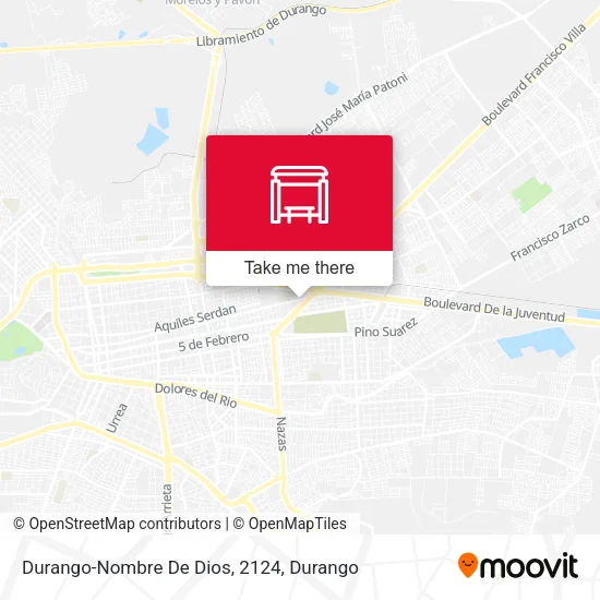 Mapa de Durango-Nombre De Dios, 2124