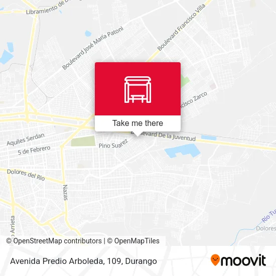 Mapa de Avenida Predio Arboleda, 109