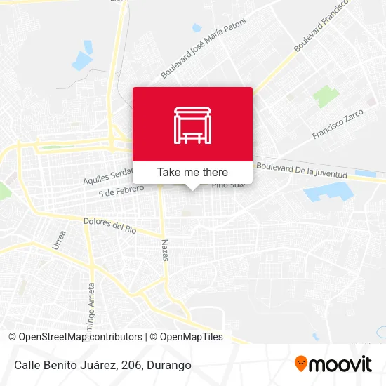 Mapa de Calle Benito Juárez, 206