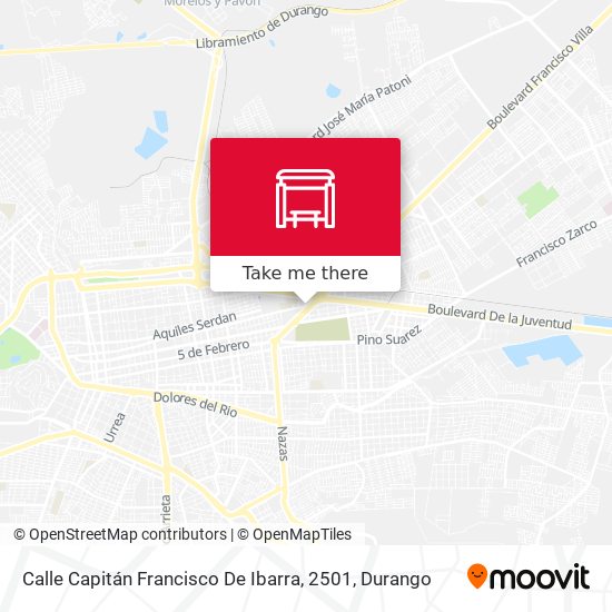 Mapa de Calle Capitán Francisco De Ibarra, 2501